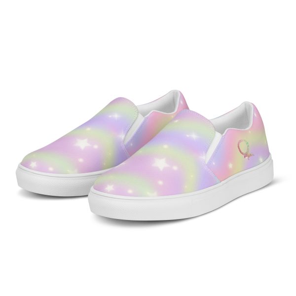 HC slip-on canvas shoes with rainbow pattern - Image 2