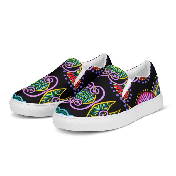 HC slip-on canvas black boho shoes - Image 2