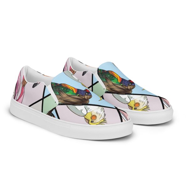 HC unisex slip-on canvas shoes parrots triangles - Image 4