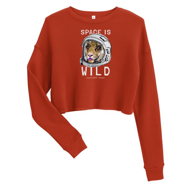 HC Crop sweatshirt space is wild white letters - Image 5