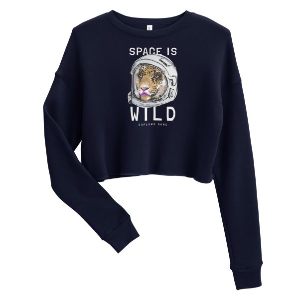 HC Crop sweatshirt space is wild white letters - Image 3