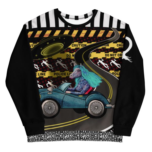 HC Unisex sweatshirt horse driving in crime scene