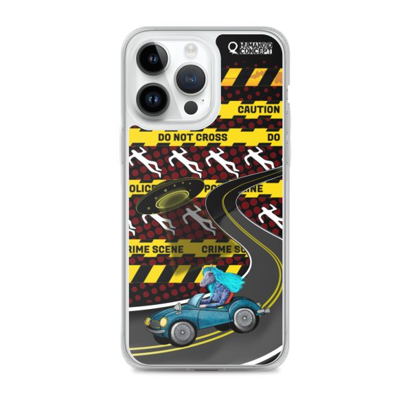 HC iPhone case horse driving in crime scene