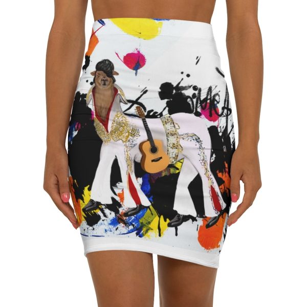 HC Women's Mini Skirt Elvis Graffiti