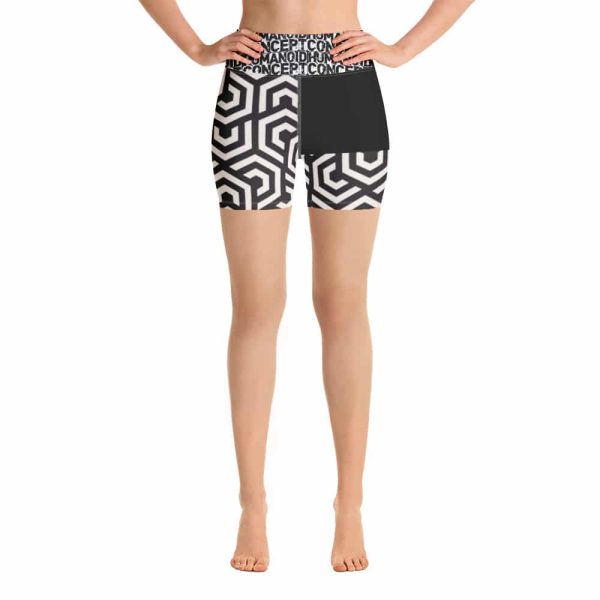 HC Yoga Shorts Geometric Black & White