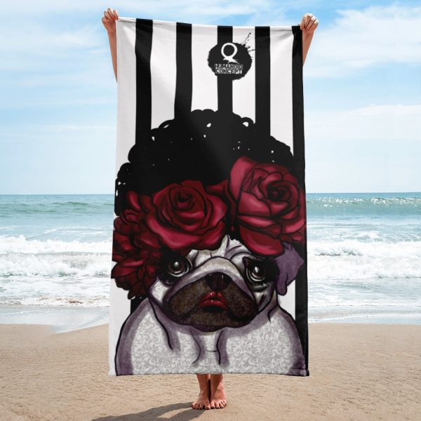 HC Bouquet Pug Towel