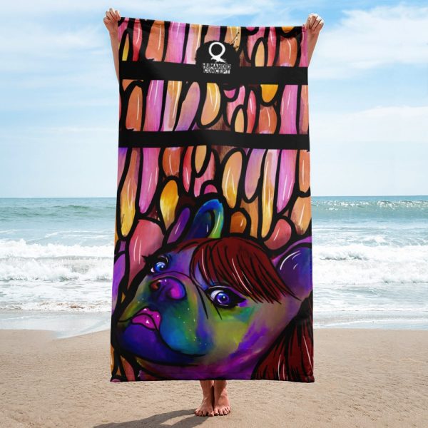 HC Colorful Bulldog Towel