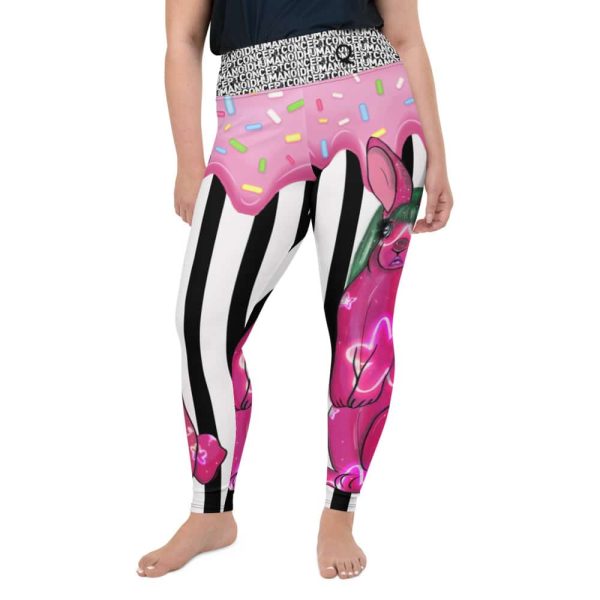 HC Plus Size Leggings Plastic Rabbit Sweet Topping