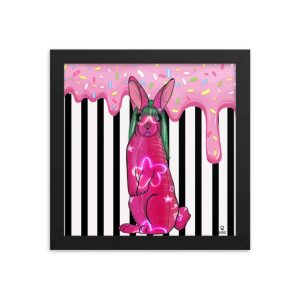 HC Framed Photo Paper Poster Rabbit Sweet Topping