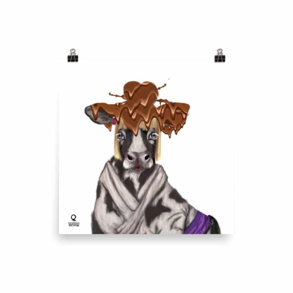 HC Photo Paper Poster Cow Choco Geisha